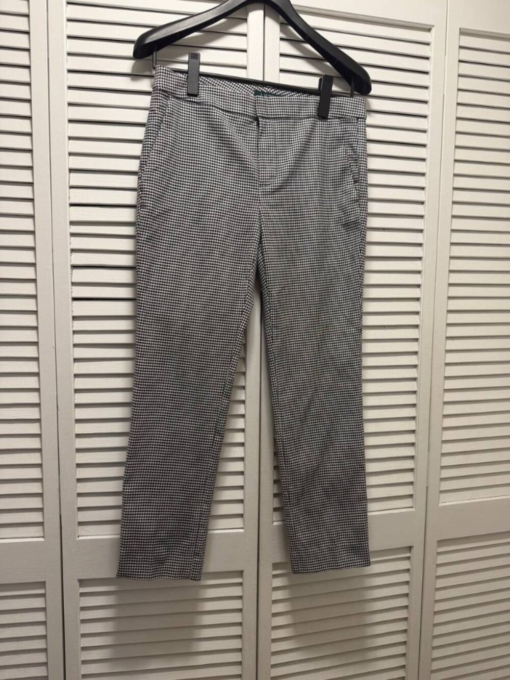 Polo Ralph Lauren Women's Stretch Houndstooth Pants - Size 4 - Black / White